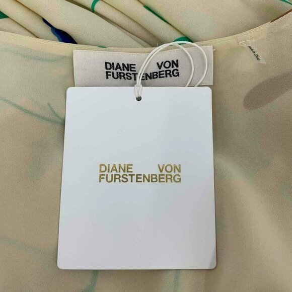 DVF Diane von Furstenberg Madeline Growing Tulip Bone wrap dress midi new XS 0 2 - Picture 5 of 6